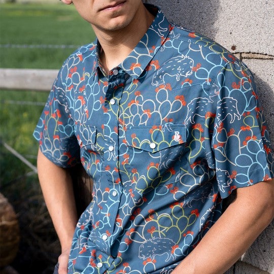 Raised by Coyotes Javelina Paradise Pearl Snap Shirt | The Hat Store, LLC Raised by Coyotes Javelina Paradise Pearl Snap Shirt | The Hat Store, LLC